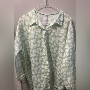 Retro Flower Button-down! Super light and cute for summer!